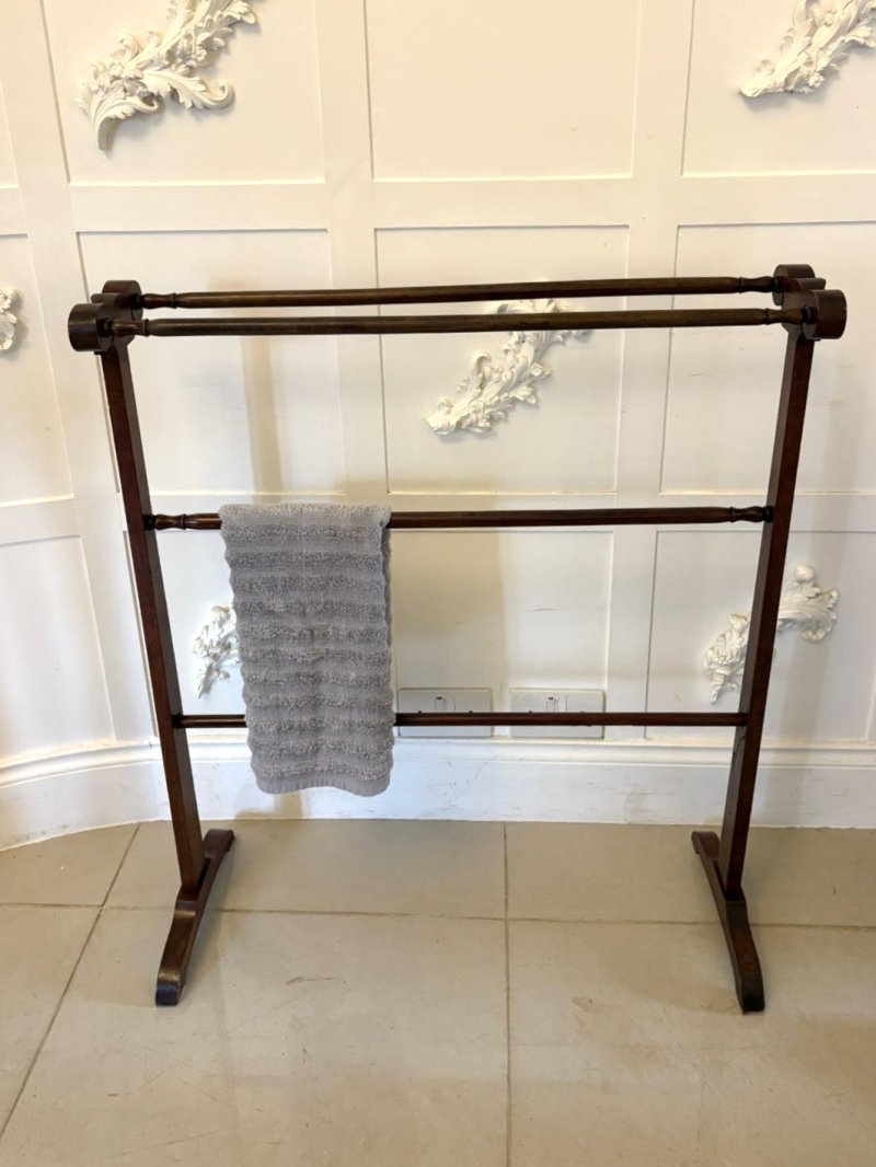 Antique Mahogany Towel Rail/Clothes Stand